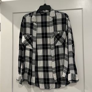 Express Black and White Flannel